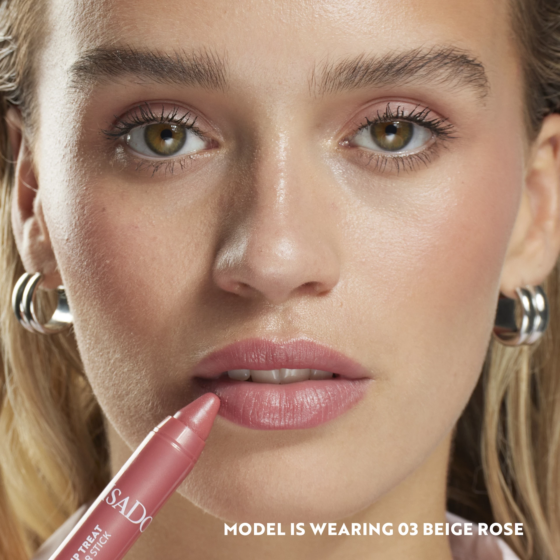 The Glossy Lip Treat Twist Up Color Stick 3 Beige Rose - Isadora