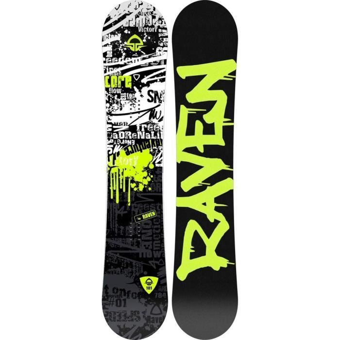 Snowboard Core Junior RAVEN - Flex souple Full Rocker - Cambre inversé - Shape true twin