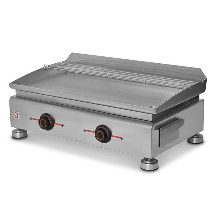 Plancha eléctrica Silvia IIG de acero inoxidable - BRASERO - Placa de acero inoxidable de 67 x 34 cm - 2800 W - Sirve hasta 10 personas