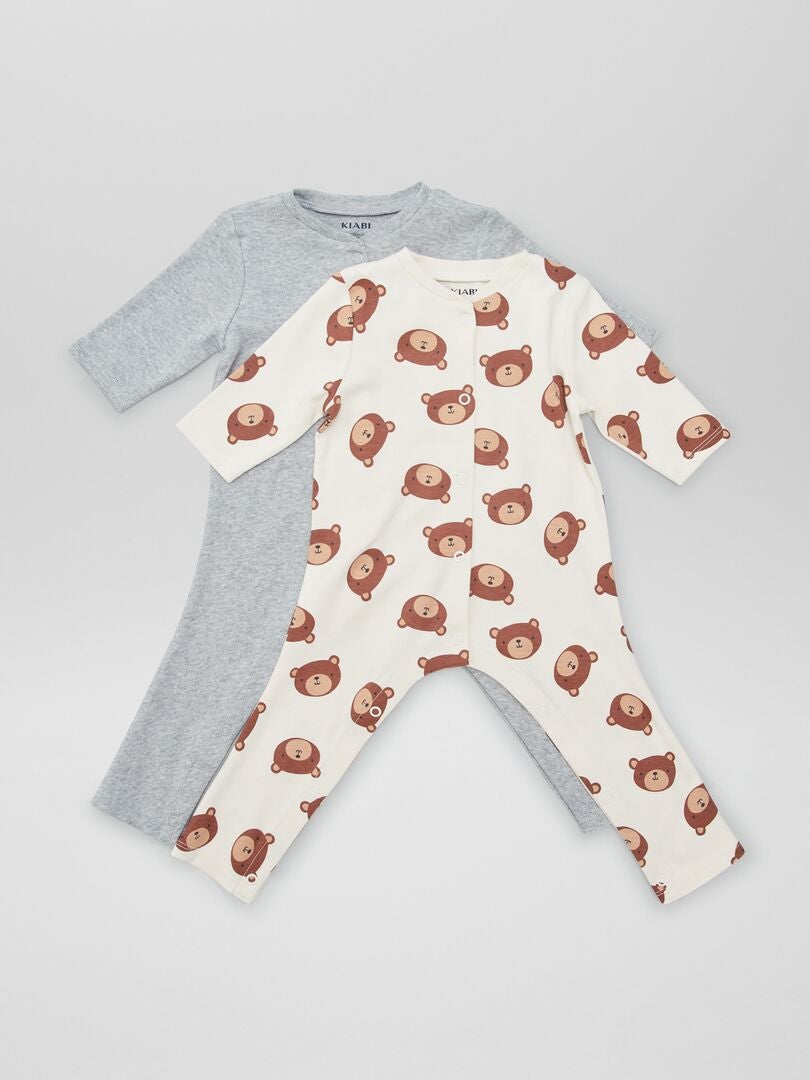 Set van 2 So Easy rompertjes - Beige