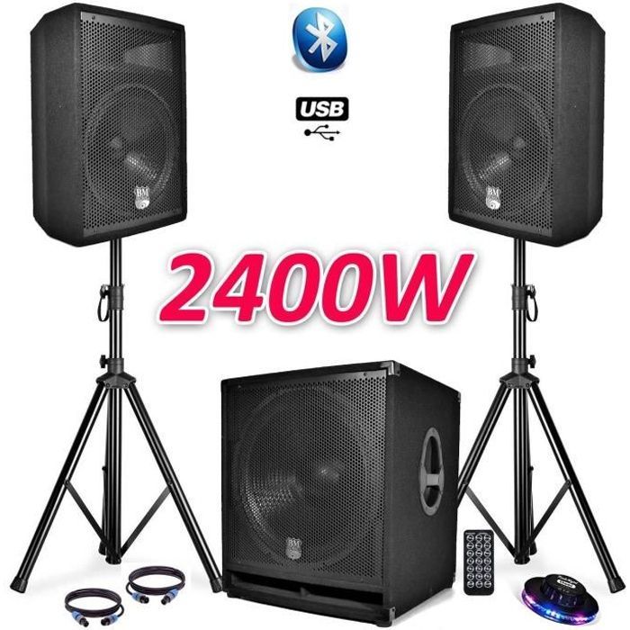 COMPLETE SOUND SYSTEM BMS1812 USB-Bluetooth 2400W 18
