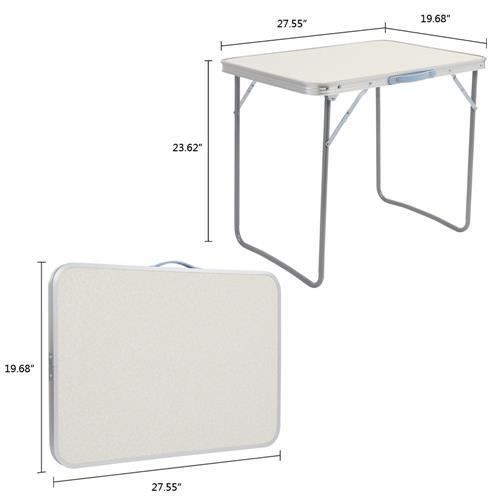 Mesa de camping portátil, mesa de jardín plegable, 70x50x60cm