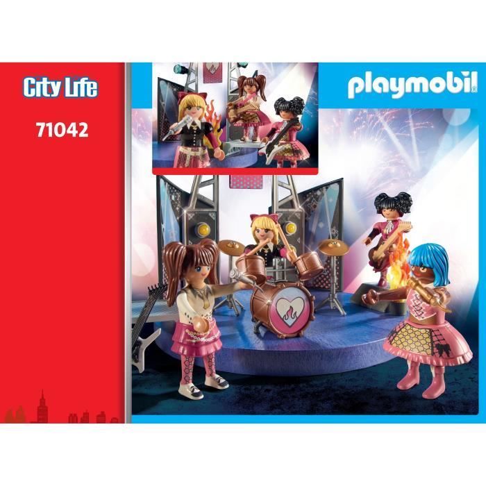 PLAYMOBIL 71042 Rock Band, Confezione promozionale Musicisti, City Life School, Età 4+
