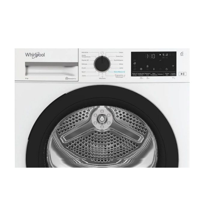 Secadora de ropa Whirlpool de 60 cm y 8 kg con bomba de calor, color blanco - CWD84MWBSFR