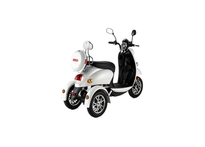 Veleco ZT63 3-wheel electric scooter for people with reduced mobility and seniors, road-legal, white, puncture-proof solid tires