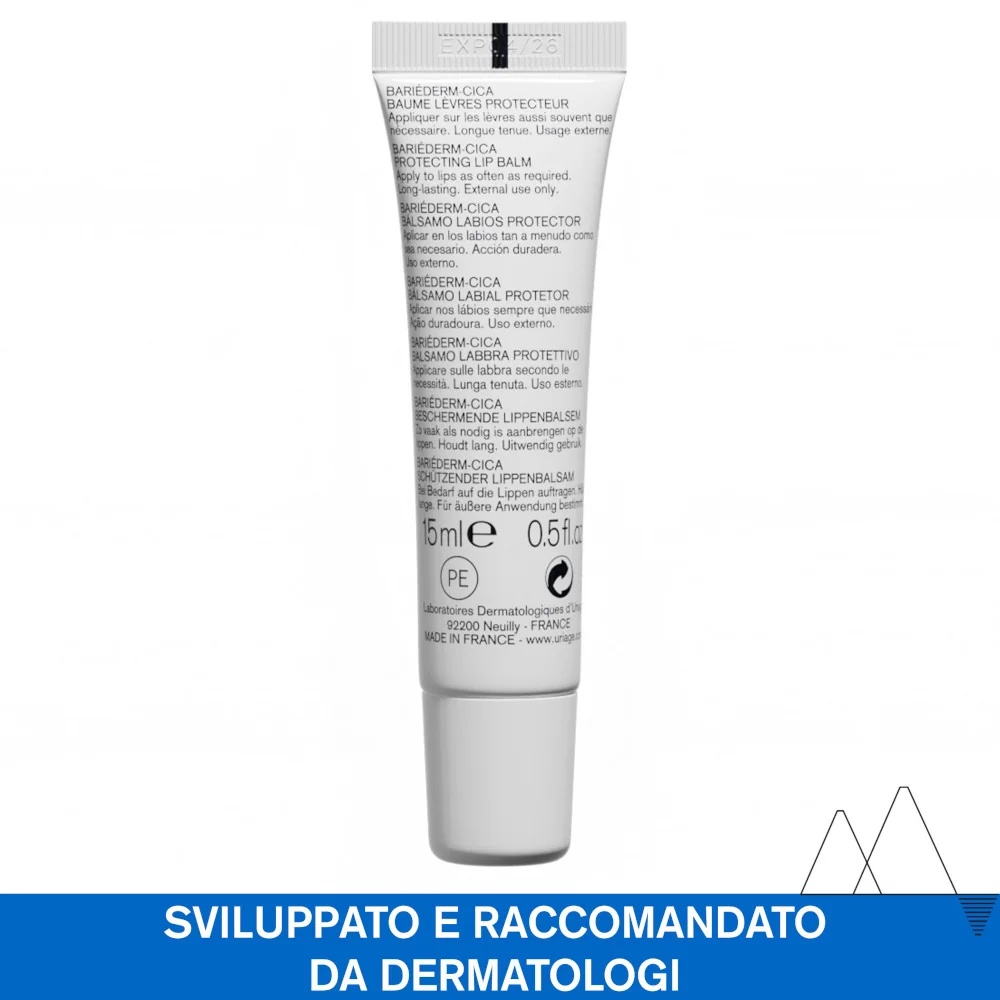 URIAGE Uriage Barièderm Cica-Levres lippenbalsem voor droge en schrale lippen 15 ml barrièrebalsem