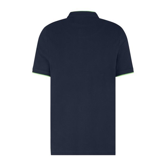 Ferre Giorgio Herren-Poloshirt mit kurzen Ärmeln und Stehkragen, Marineblau
