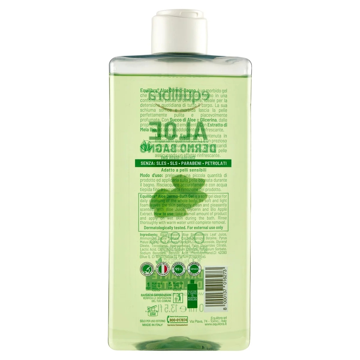 EQUILIBRA Equilibra Aloë Vera Dermo Bad 400 ml Dermatologisch getest