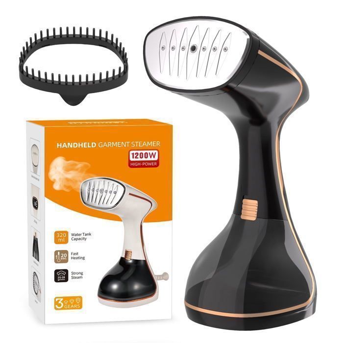 Vaporiera portatile per indumenti, vaporizzatore da viaggio, 320 ml, emissione di vapore 28 g/min