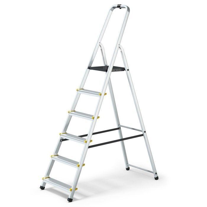 MOWA Escabeau professionnel en aluminium 6 marches
