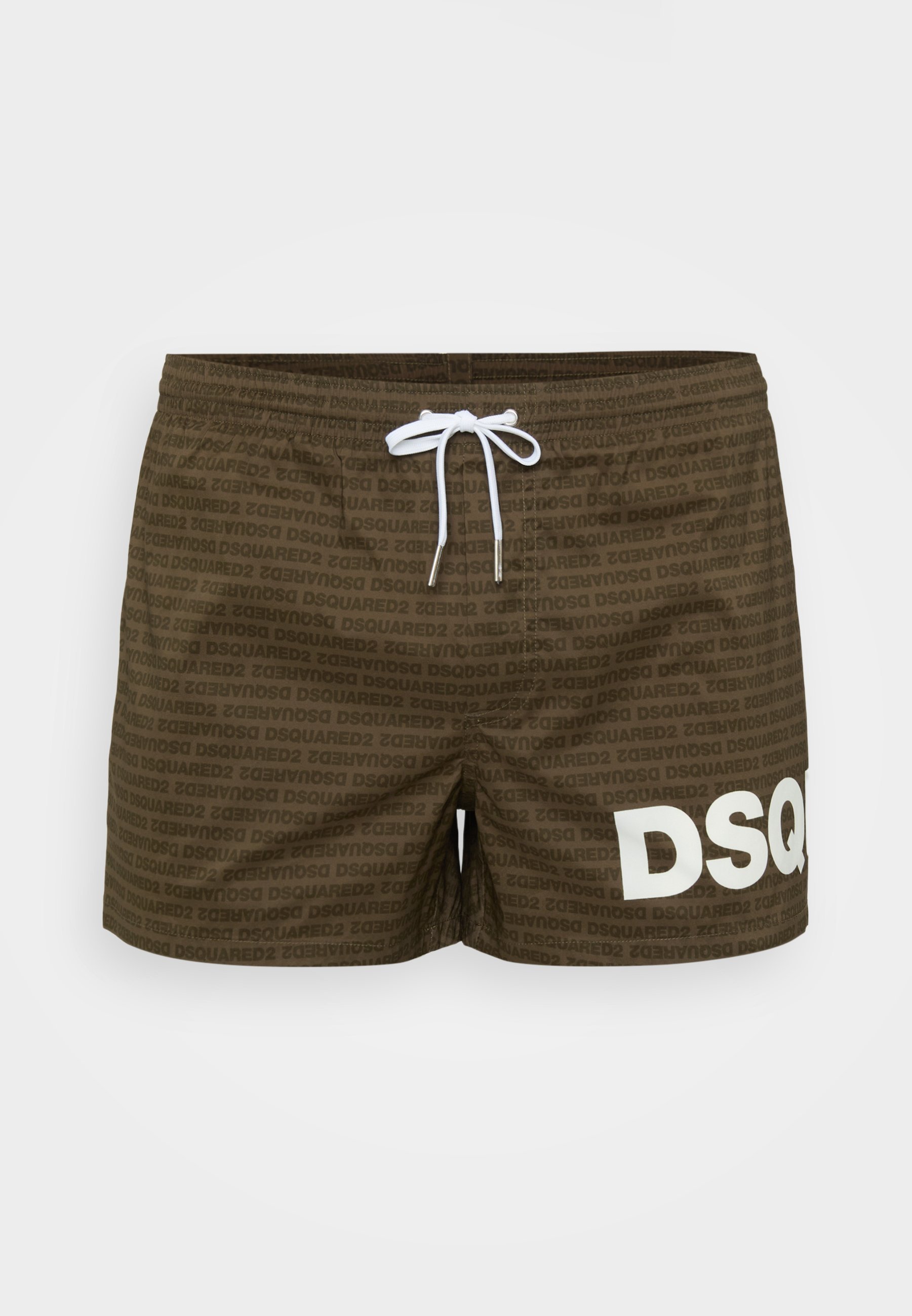 Dsquared2 NEOCLASSIC LOGO MIDI - Pantaloncini da bagno - verde/bianco