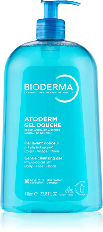 Bioderma Atoderm Gel, ein sanftes Duschgel für trockene und empfindliche Haut.