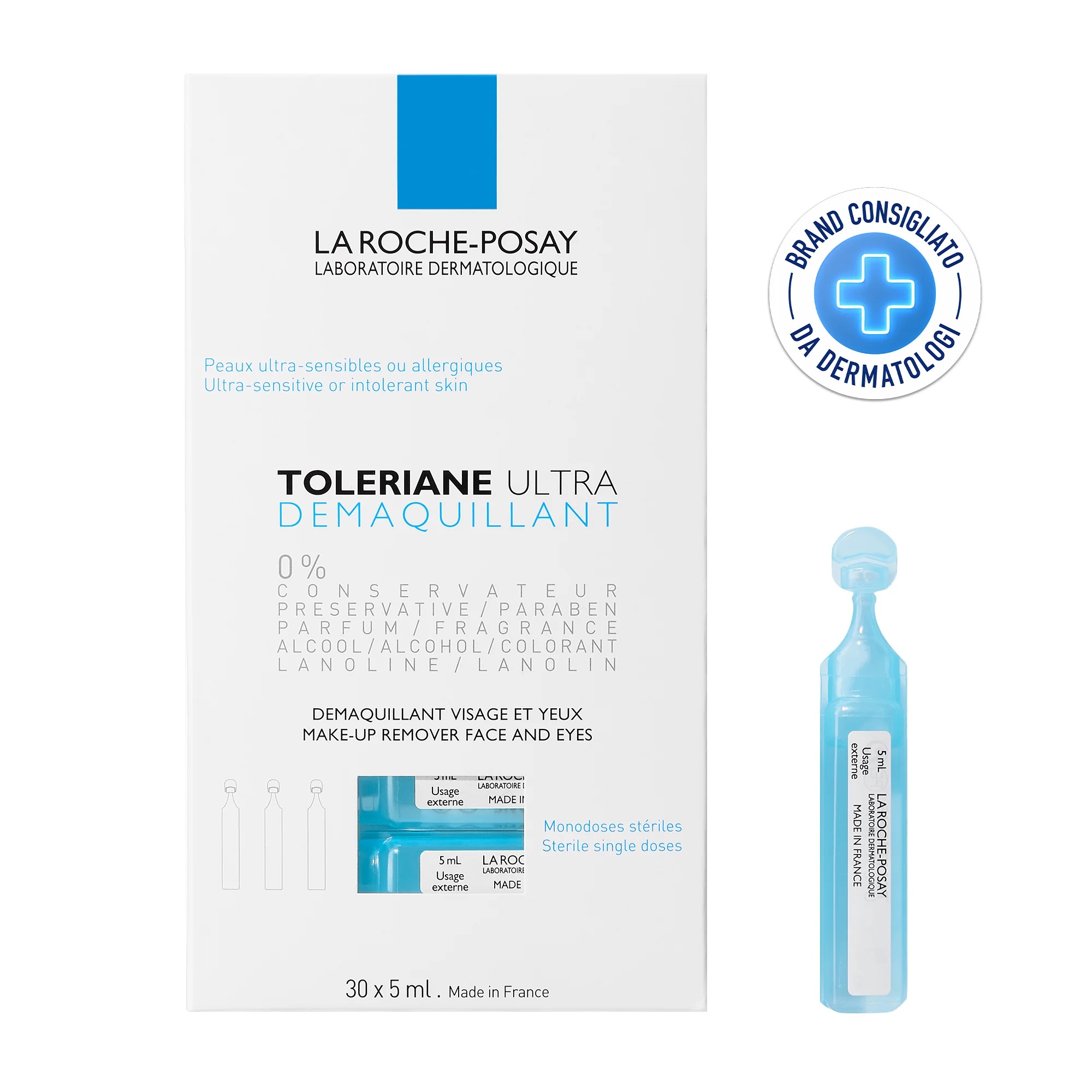 LA ROCHE POSAY La Roche Posay Toleriane Ultra wegwerp make-up remover voor gezicht en ogen