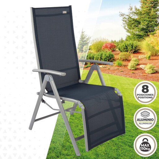  Aktive 8-positions foldbar loungestol