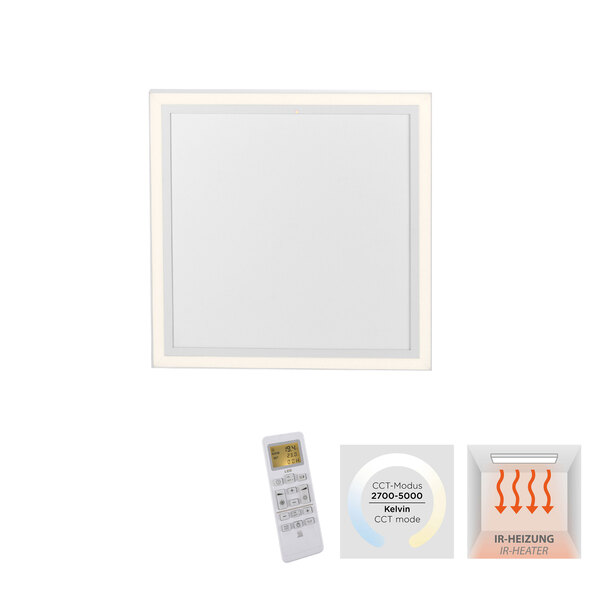 LED Wand- & Deckenleuchte BEROA mit IR-Heizung, 450 W