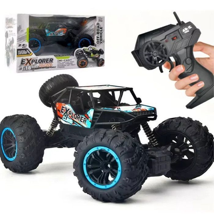 Explorer LXB-463 4x4 Auto fuoristrada radiocomandata, blu, con 2 batterie ricaricabili e telecomando a 2,4 GHz