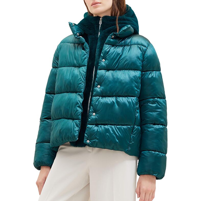 Cappotto turchese da donna
