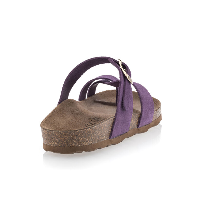 Sandalias moradas para mujer / Zapatos de punta abierta