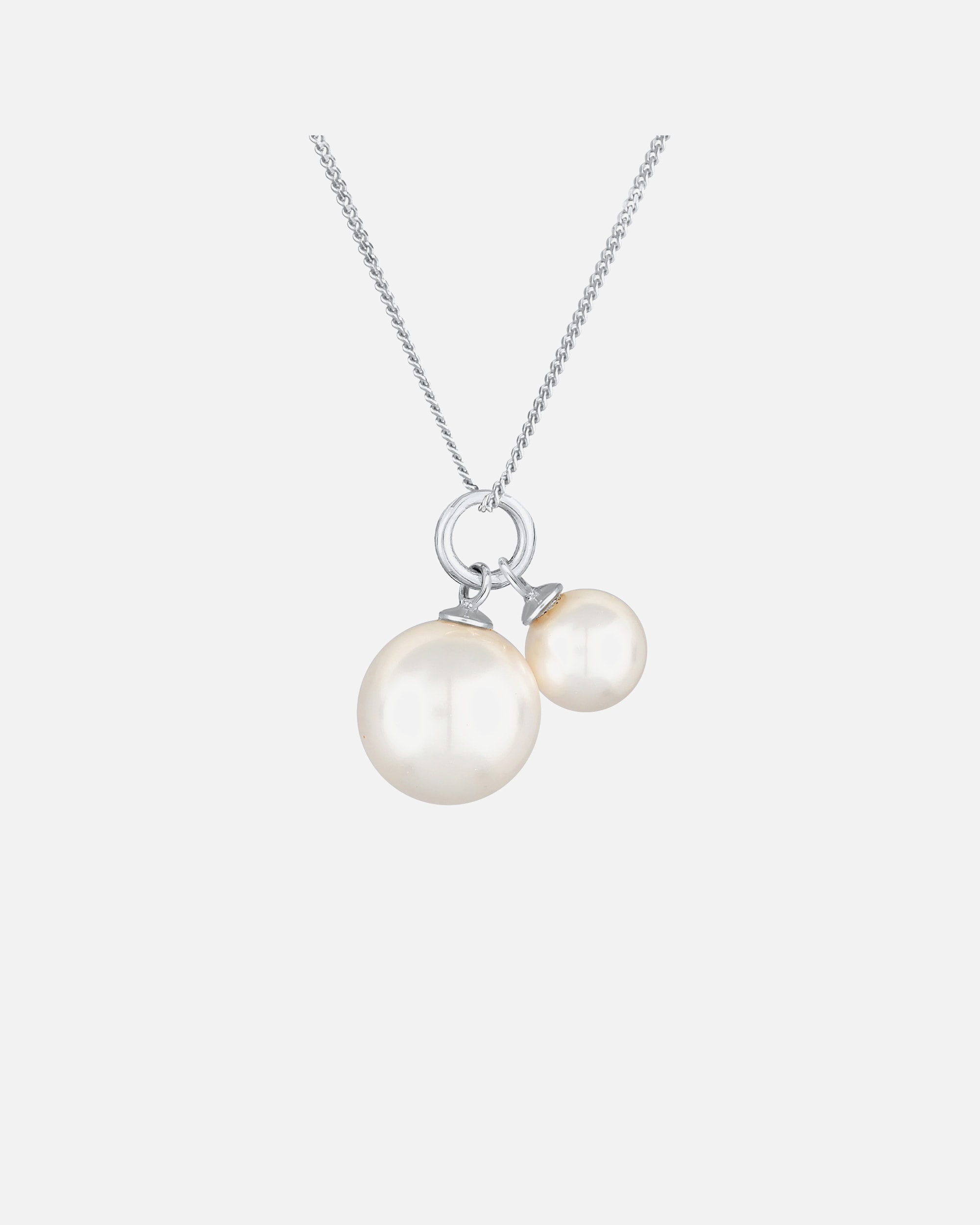 Nenalina Pendentif femme perle duo classique en argent sterling 925