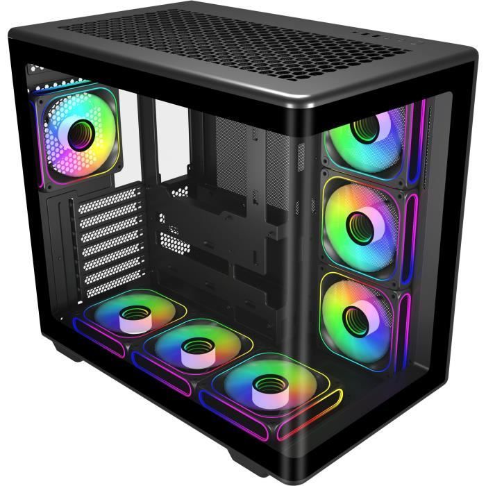 COOLER MASTER - Elite 600 Nero 7*ARGB (Versione 7 Ventole + Hub) - Case per PC - Mid Tower