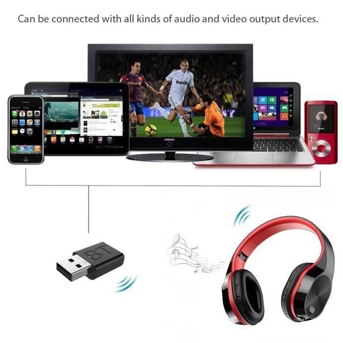 YSILLA B26T Kabellose Bluetooth-TV-Kopfhörer – HiFi, tiefer Bass – Rot