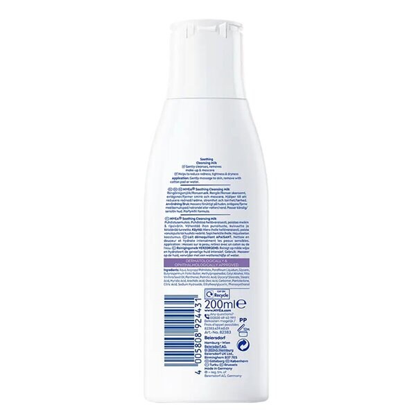 NIVEA Upokojujúce čistiace mlieko<br>200ml - Citlivá pleť