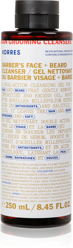 Gel de limpeza facial e para barba Korres Athenian Grooming