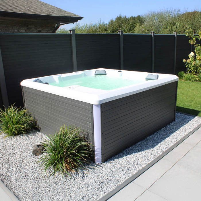 Spa exterior HOME DELUXE 'STREAM BIG PLUS' con calefacción y chorros de masaje incluidos, para 5 personas | Spa de jardín