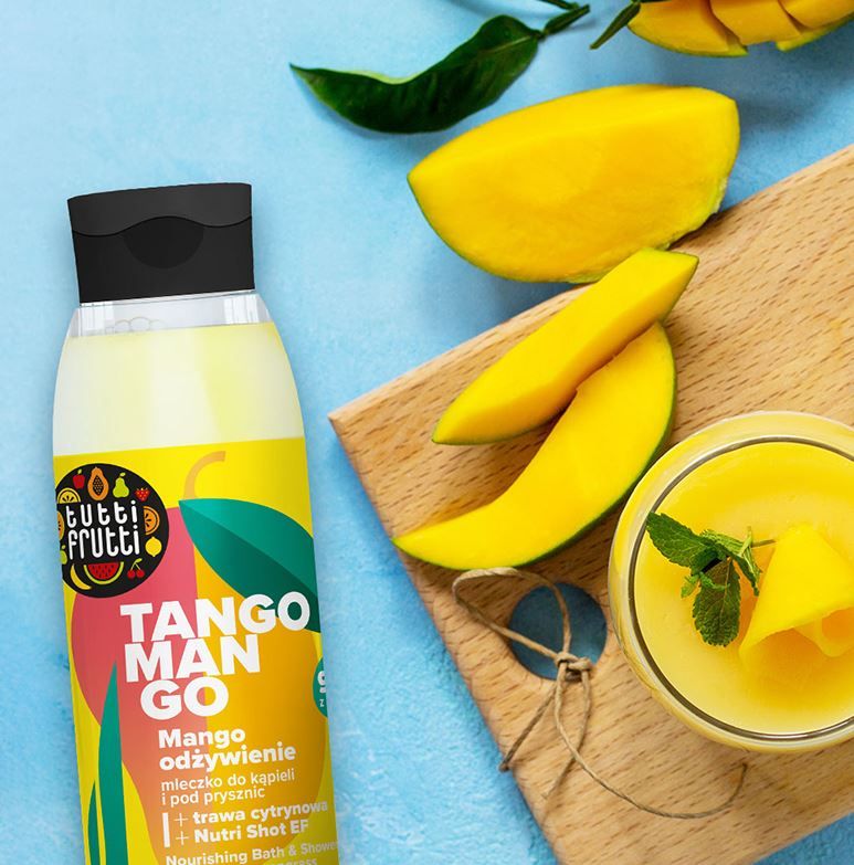 Tutti Frutti Tango Mango Nutri Shot hranjivo mlijeko za kupanje i tuširanje s mangom i limunskom travom Mlijeko i losioni za tijelo