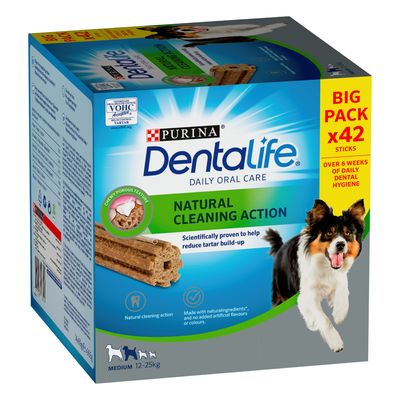 PURINA Dentalife Tägliche Zahnpflege-Snacks für mittelgroße Hunderassen (12-25 kg)