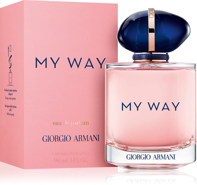 Frasco recarregável de Armani My Way Eau de Parfum para mulheres