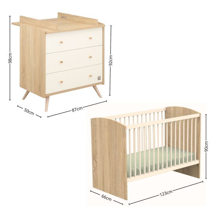 Set completo per cameretta neonato, culla e fasciatoio - ACCESSO