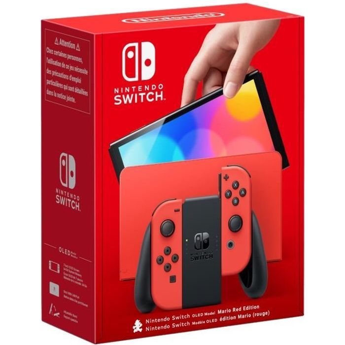 Nintendo Switch Console - OLED Model • Mario Limited Edition (Red)
