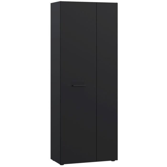 Armario de almacenamiento - Negro - Ancho 68,7 x Profundidad 36,5 x Alto 181,1 cm