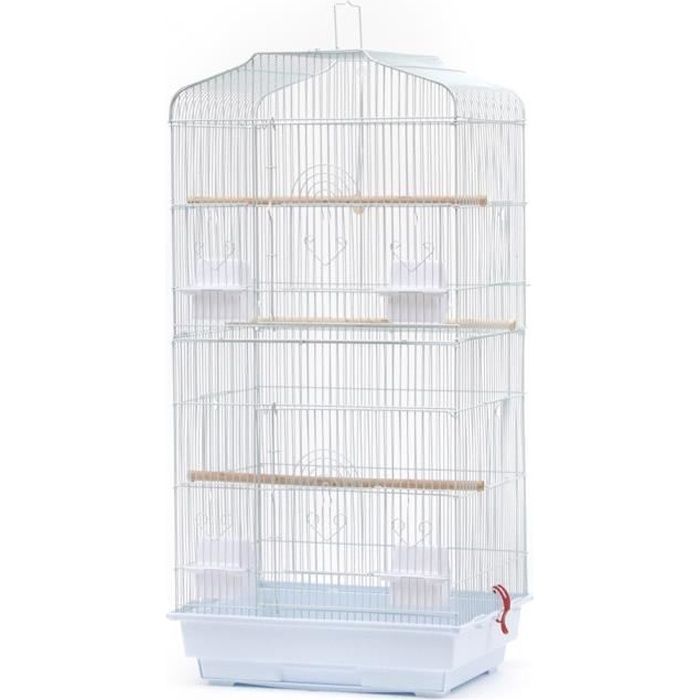 Draagbare volière voor grasparkieten, papegaaien, dwergpapegaaien, zebravinken en kanaries 46*36*92cm