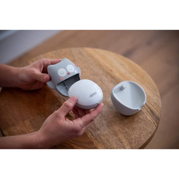 Luce notturna portatile ricaricabile a forma di gufo - INFAntino - Luce notturna - Grigio - Unisex - Neonato