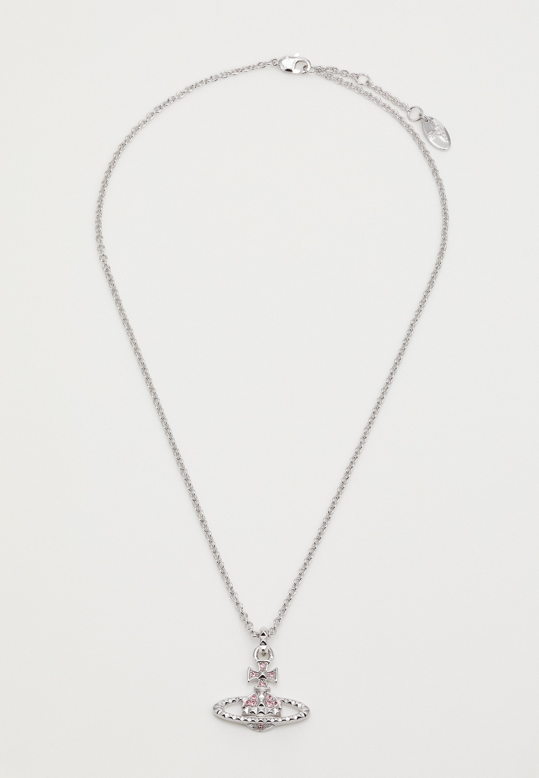 Vivienne Westwood MAYFAIR BAS RELIEF HANGER - Halsketting - zilverkleurig/lichtroze