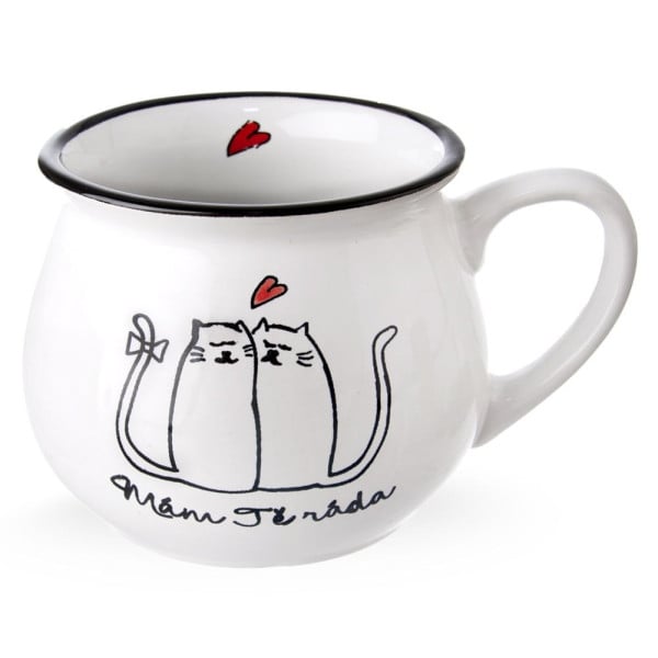 Kubek do picia kawy herbaty ceramiczny kotki 300 ml