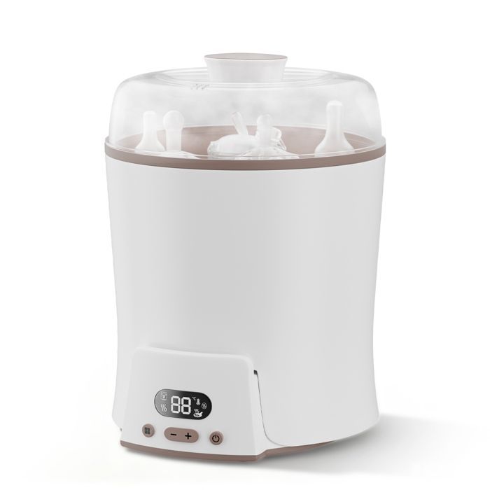 Babyflessterilisator met droger - Steriliseert, droogt en verwarmt, capaciteit voor 8 flessen, 24 uur kiemwerende bescherming, multifunctioneel.