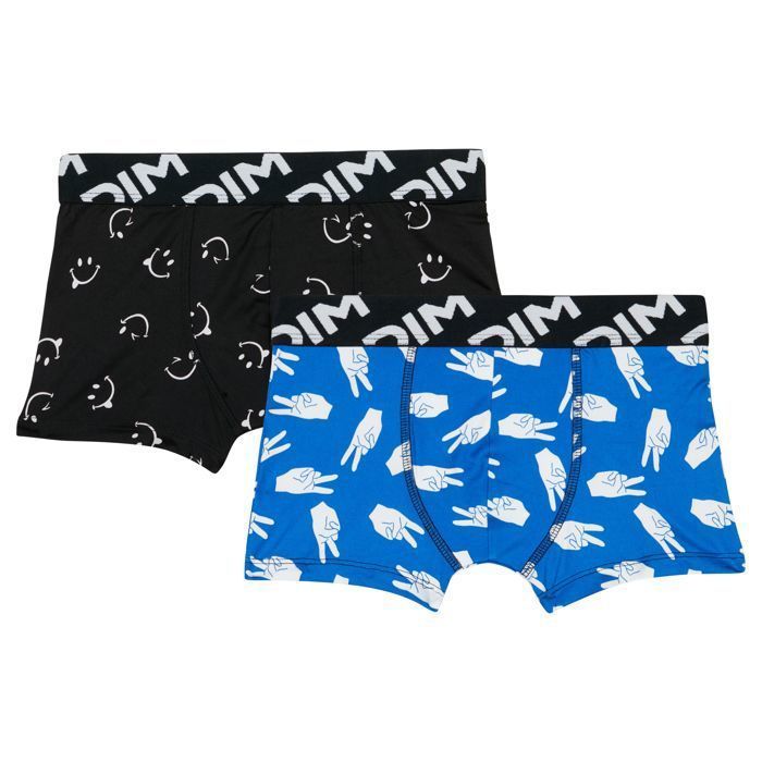 Pack de 2 calzoncillos bóxer para niño de microfibra reciclada con motivo de la paz.