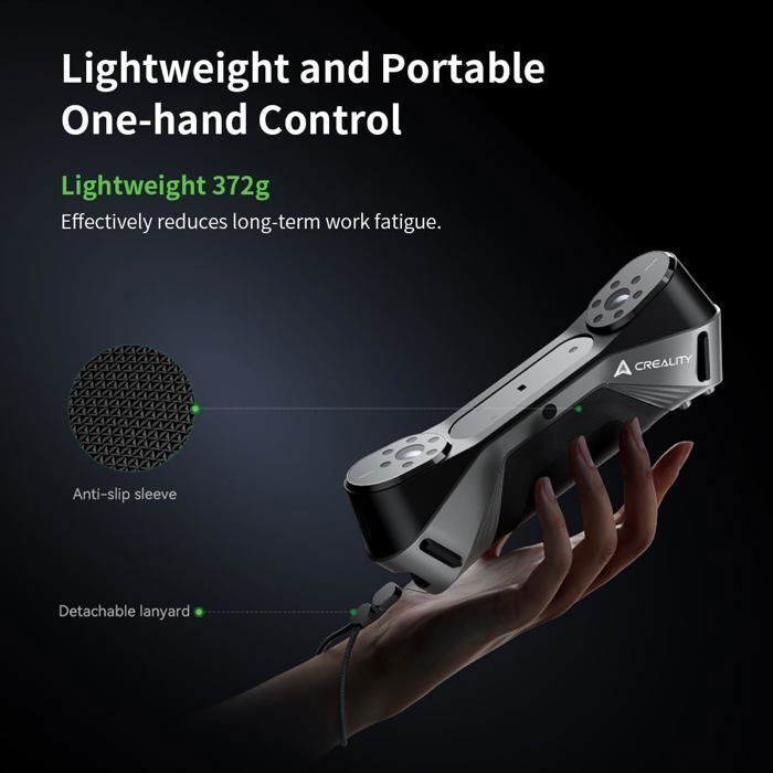 Creality CR-Scan Raptor Scanner 3D pour impression 3D, précision 0,02 mm, vitesse de 60 fps, prise en charge d'objets de 5 à 2000