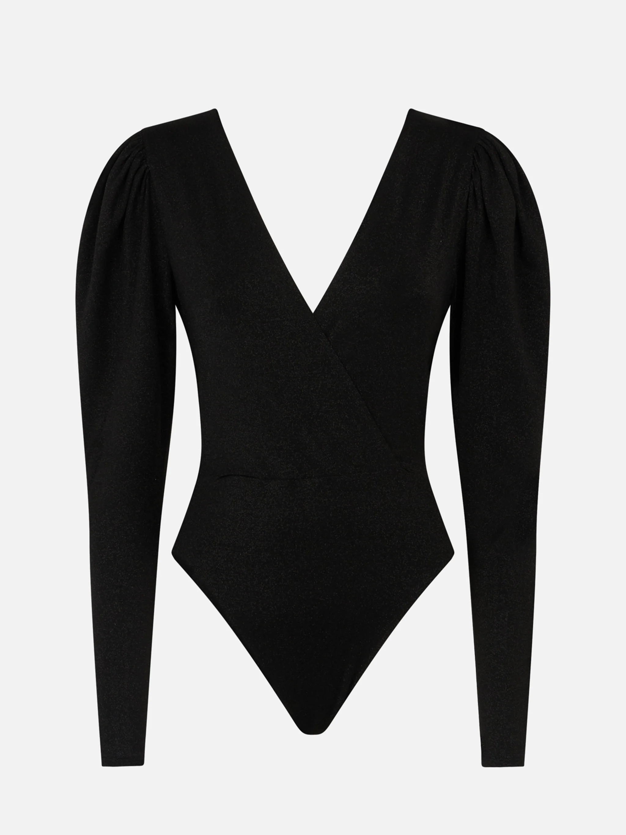 Zwarte gebreide jumpsuit/bodywear met glitter