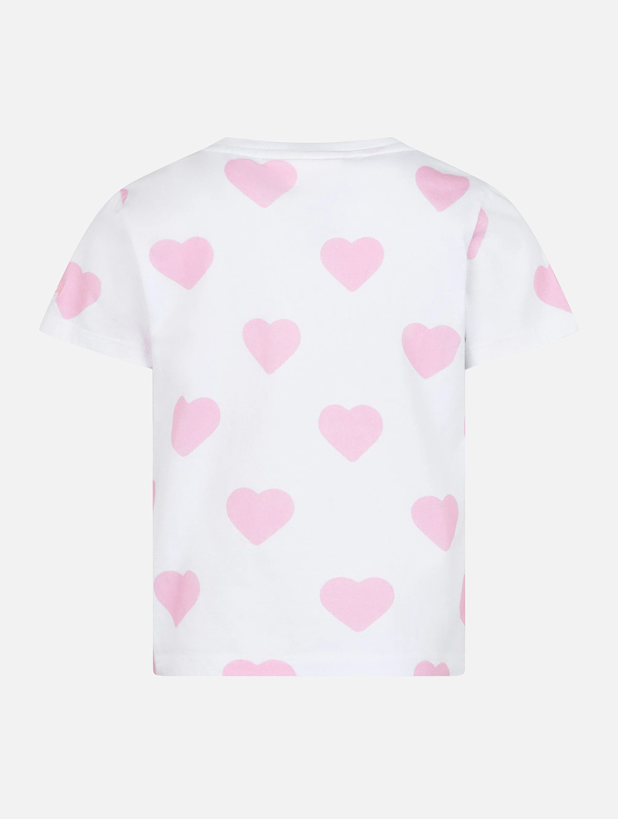 Elly meisjes T-shirt met ronde hals van katoenen jersey met mood-borduurwerk.