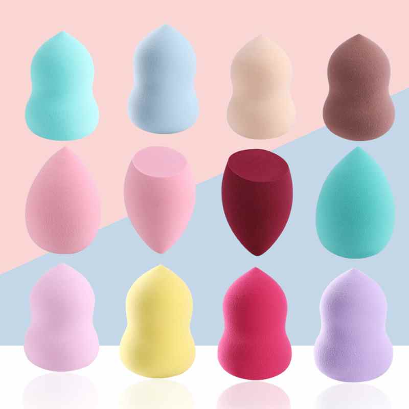 1 éponge cosmétique légère en forme d'œuf pour le maquillage du visage et le fond de teint, accessoire de beauté.