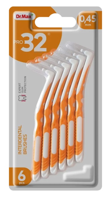 DR. MAX Dr. Max Pro32 Interdentalbürste 0,45 mm 6 Stück Mundhygiene