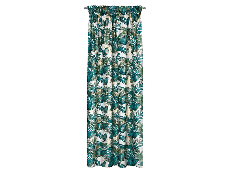 Zasłona Davos taśma 140x270 cm zielono-biała
