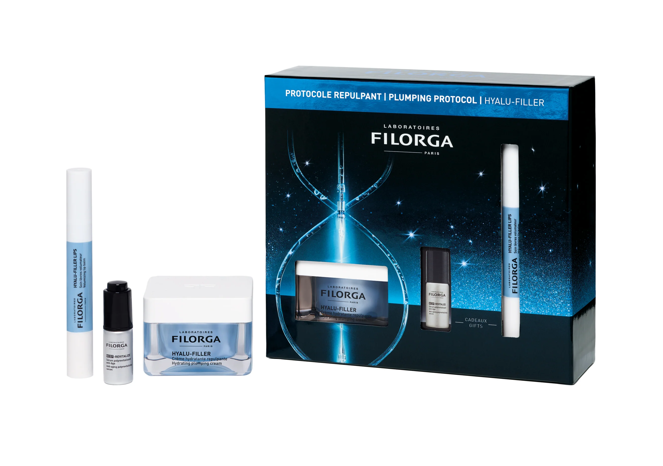 Hyalu-Filler Xmas Coffret Hyalu-Filler 2025 - Cofanetto Idratante, Crema viso giorno idratante