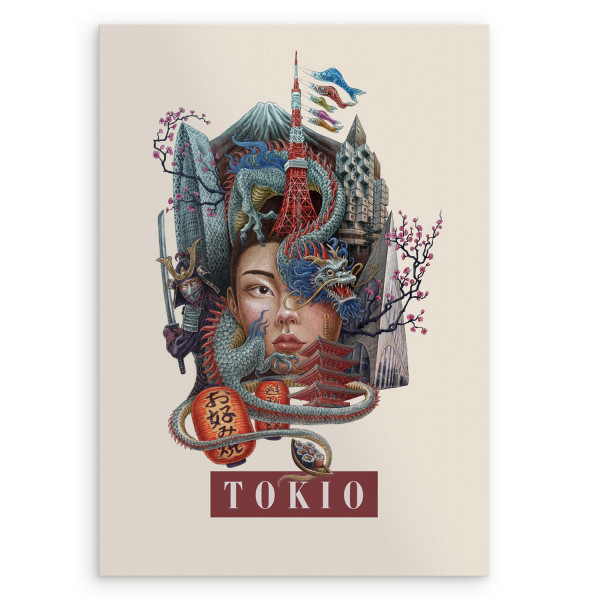 Plakat Tokio, styl miejski 20x30 cm