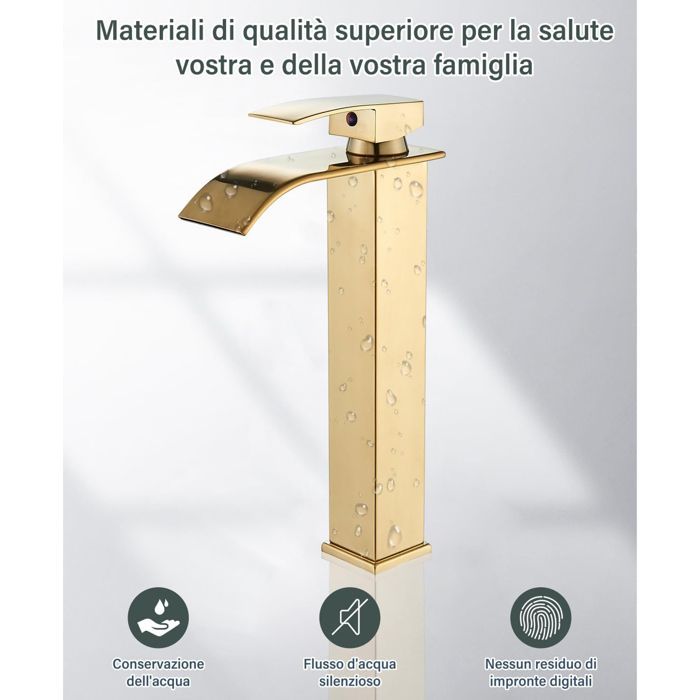 Grifo de baño tipo cascada, grifo mezclador de baño tipo cascada con orificios, cartucho cerámico.