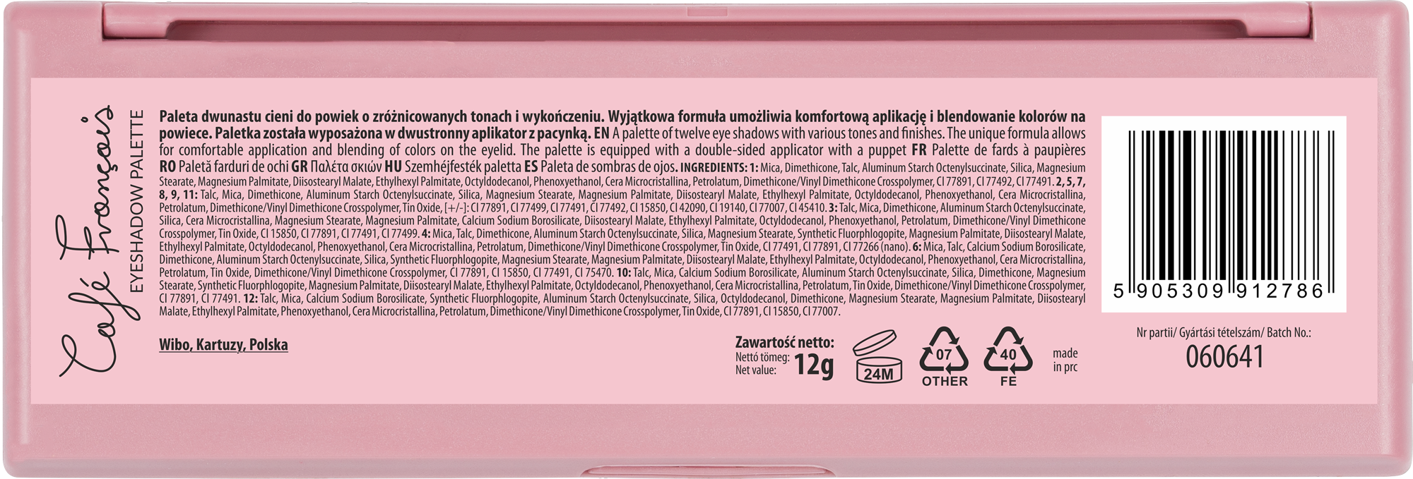 Paleta sjenila za oči Café Français Palete sjenila za oči i šminka
